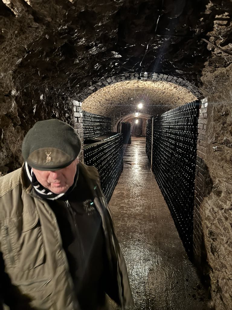 champagne under the ground