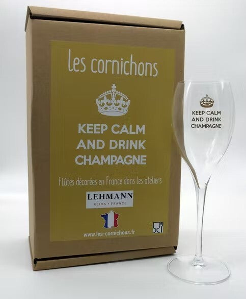Keep Calm Drink Champagne Glasses