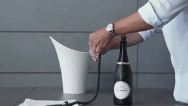 Sabrage card - champagne sabrage - champagne season - black - how to video