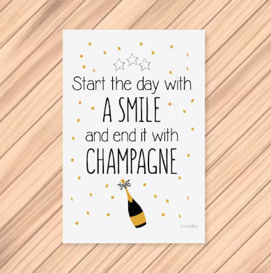 Champagne Day Postcard